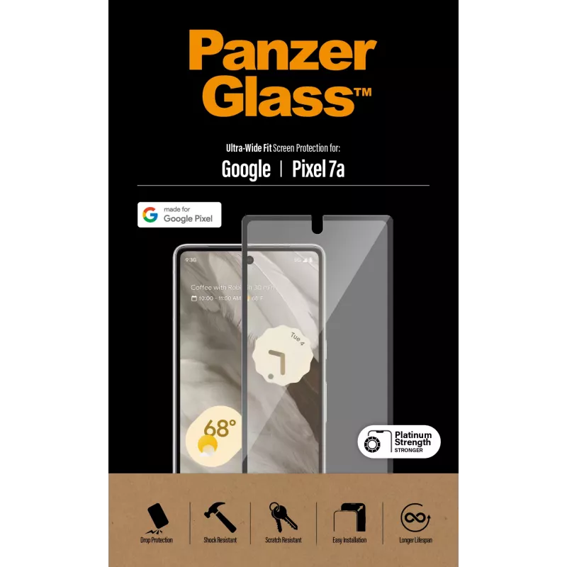 PanzerGlass® ochrana displeja Google Pixel 7a | Ultra Wide Fit