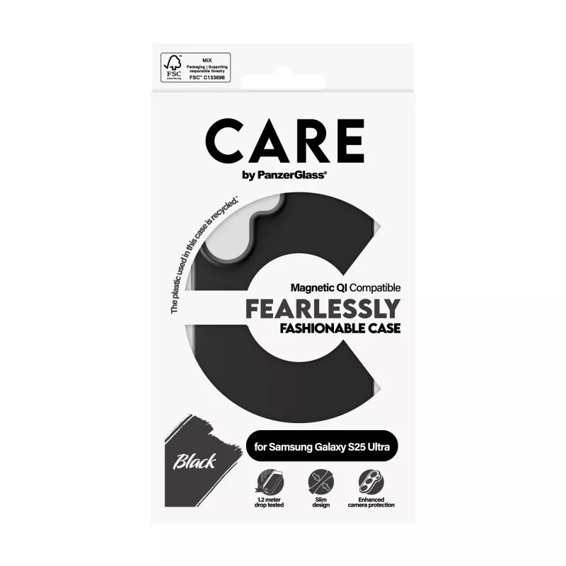 PanzerGlass CARE™ by ® puzdro čierne s Qi kompatibilné Samsung Galaxy S25 Ultra