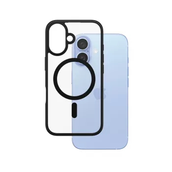 PanzerGlass ® HardCase transparentné s čiernym MagSafe rámom pre iPhone 16