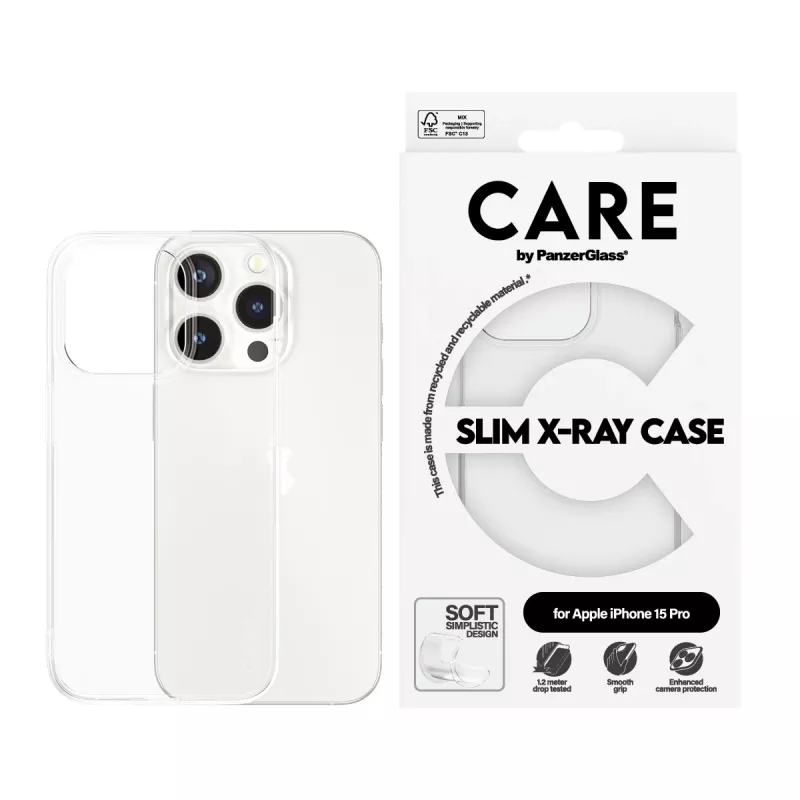 PanzerGlass CARE™ by ® X-Ray puzdro iPhone 15 Pro, puzdro, Apple, Apple - iPhone 15 Pro, transparentné