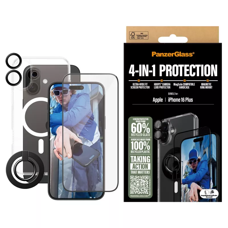 PanzerGlass ® 4-in-1 ochranný balík iPhone 16 Plus