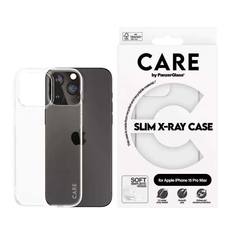 PanzerGlass CARE™ by ® X-Ray puzdro iPhone 15 Pro Max, puzdro, Apple, Apple - iPhone 15 Pro Max, transparentné