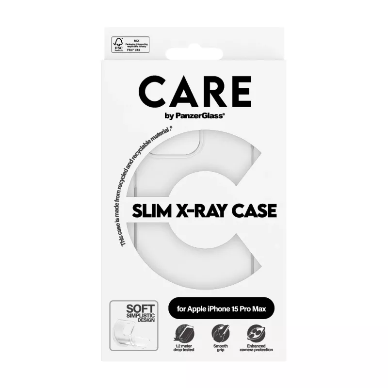 PanzerGlass CARE™ by ® X-Ray puzdro iPhone 15 Pro Max, puzdro, Apple, Apple - iPhone 15 Pro Max, transparentné