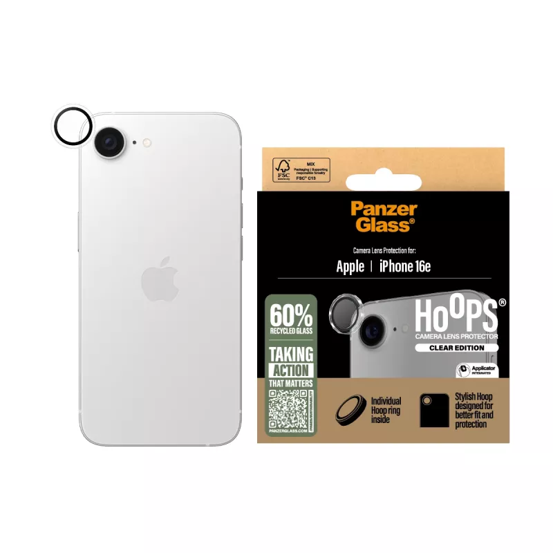 PanzerGlass ® Hoops® ochrana šošovky fotoaparátu transparentná iPhone 17e | 16e