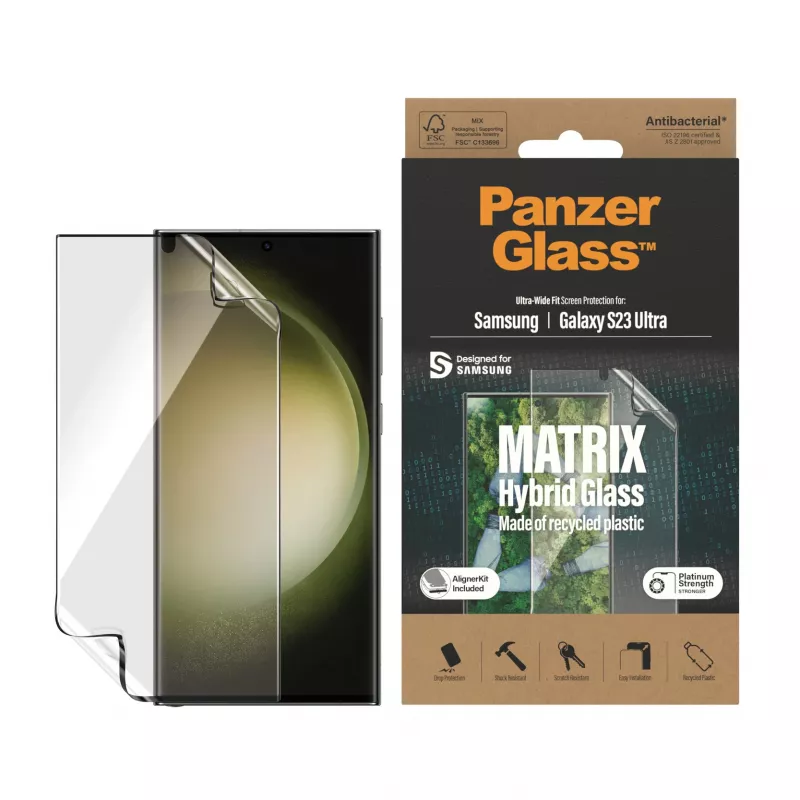PanzerGlass ® ECO MATRIX ochrana displeja Samsung Galaxy S23 Ultra | Ultra-Wide Fit s AlignerKit