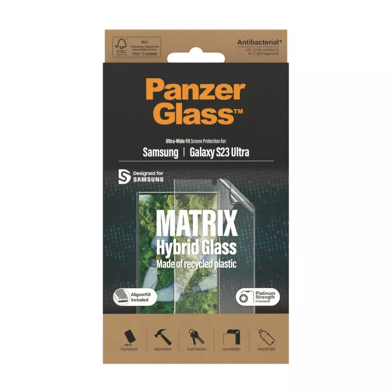 PanzerGlass ® ECO MATRIX ochrana displeja Samsung Galaxy S23 Ultra | Ultra-Wide Fit s AlignerKit