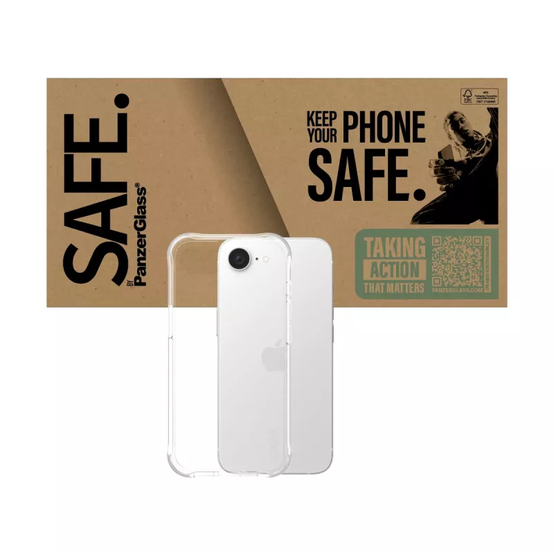 PanzerGlass SAFE. by ® TPU puzdro transparentné iPhone 17e | 16e