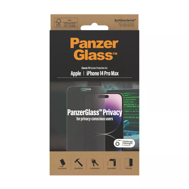 PanzerGlass ® ochranná fólia displeja proti videniu iPhone 14 Pro Max | Classic Fit
