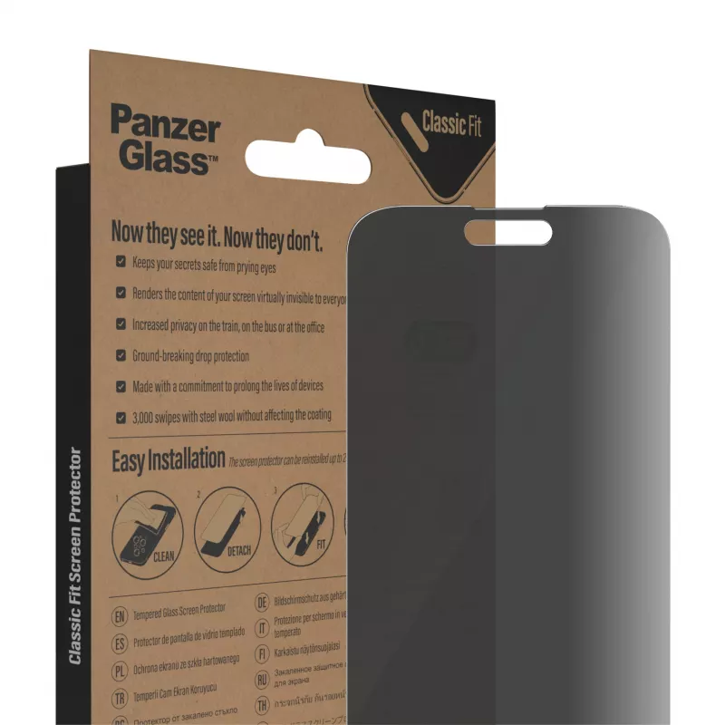 PanzerGlass ® ochranná fólia displeja proti videniu iPhone 14 Pro Max | Classic Fit