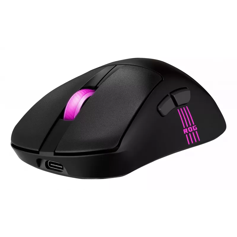 ASUS ROG Keris II Origin BLK myš herná pravá ruka RF Wireless + Bluetooth + USB Type-A optická 42000 DPI