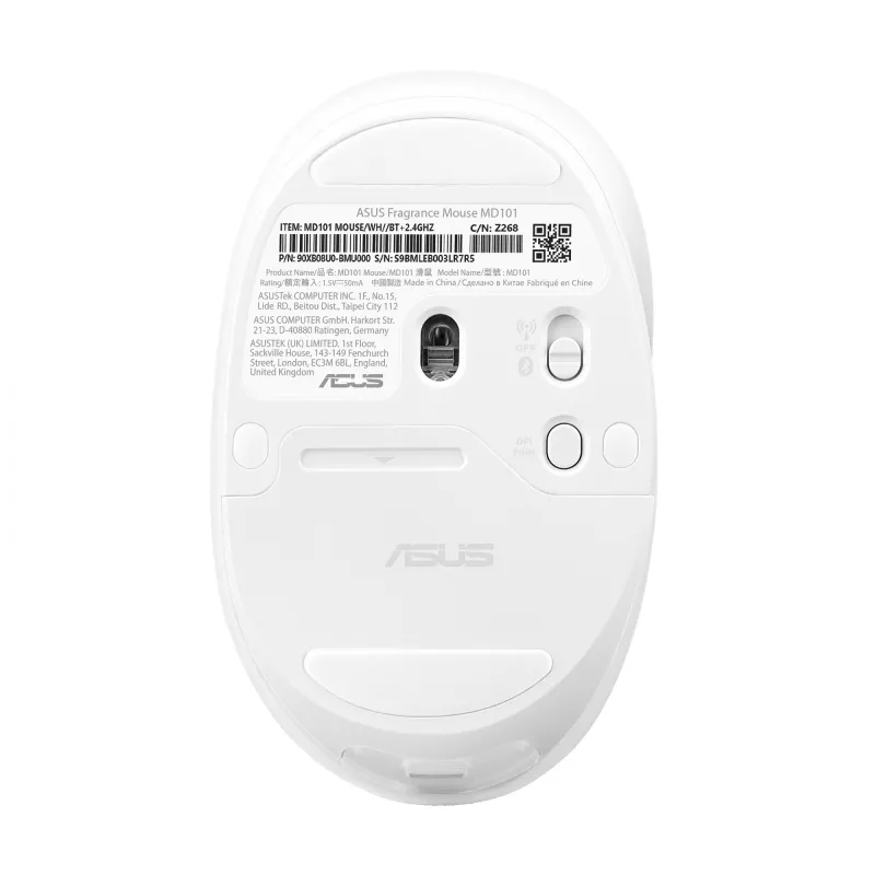 ASUS Fragrance MD101 myš Home obojručná RF Wireless + Bluetooth optická 2400 DPI