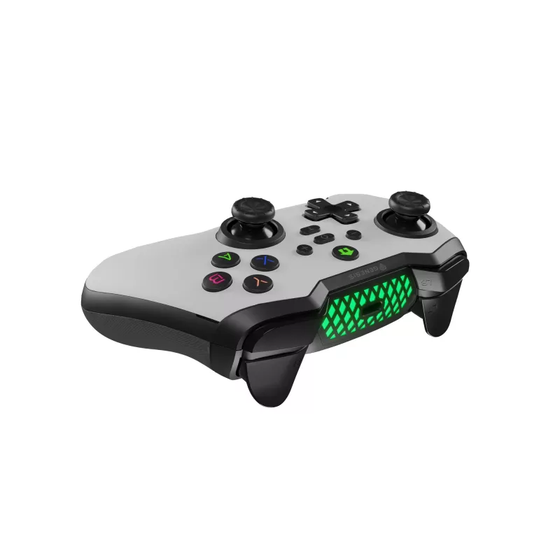 GENESIS Mangan 400 biely Bluetooth gamepad analógový / digitálny Android, MAC, Nintendo Switch, PC, iOS