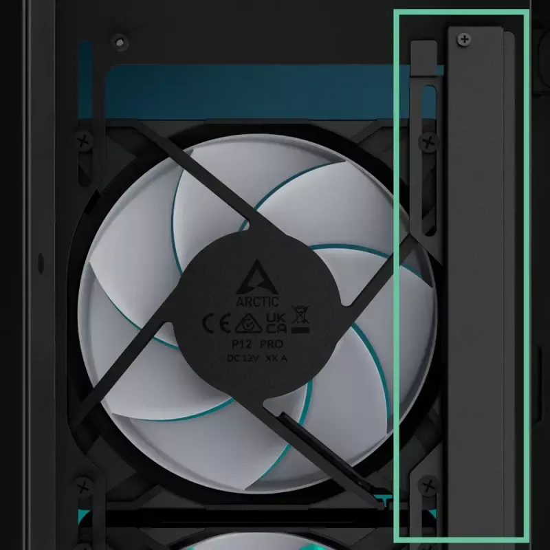 ARCTIC Xtender VG (biela) Premium E-ATX PC skriňa s vertikálnou montážou GPU