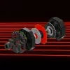 Thrustmaster T598 čierny, červený USB volant + pedále analógový / digitálny PC, PlayStation 4, PlayStation 5