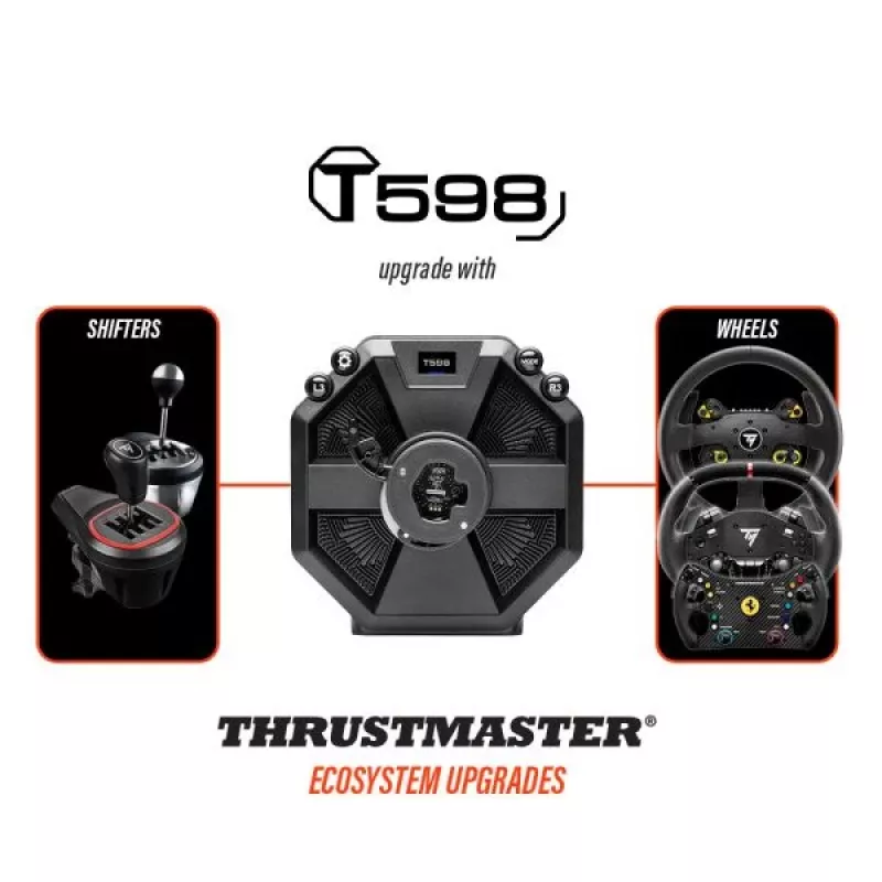 Thrustmaster T598 čierny, červený USB volant + pedále analógový / digitálny PC, PlayStation 4, PlayStation 5