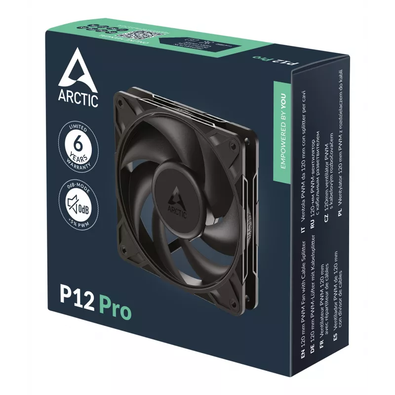 ARCTIC Freezer P12 Pro - 120 mm PWM ventilátor, ventilátor, 12 cm, 131 m³/h, čierny