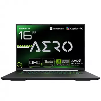 GIGABYTE AERO X16 2WHA3DEC65AP Copilot+ PC AMD Ryzen AI 9 HX 370 notebook 40,6 cm (16 palcov) WQXGA 32 GB DDR5-SDRAM 2 TB SSD NVIDIA GeForce RTX 5070 Wi-Fi 6E (802.11ax) Windows 11 Pro sivá