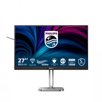 Philips 27B2U4601/00 počítačový monitor 68,6 cm (27 palcov) 2560 x 1440 pixelov Quad HD LCD sivý