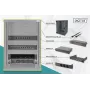 DIGITUS 10in sieťový balík vrátane 9U skrine čierna police PDU 8-portový switch CAT6 patch panel