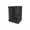 DIGITUS 10in sieťový balík vrátane 9U skrine čierna police PDU 8-portový switch CAT6 patch panel