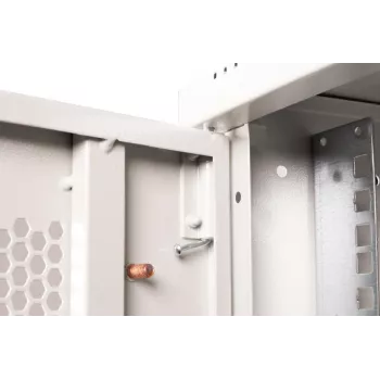 DIGITUS 19 palcov 12U nástenná skriňa SOHO Pro perforované dvere 595 x 540 x 400mm nezmontované sivá