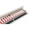 Patch panel DIGITUS DN-91624S-EA 19 palcov, CAT6A trieda EA, tienený, 24-portový RJ45, LSA, 1U, svetlosivý RAL 7035