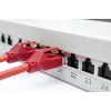 Patch panel DIGITUS DN-91624S-EA 19 palcov, CAT6A trieda EA, tienený, 24-portový RJ45, LSA, 1U, svetlosivý RAL 7035