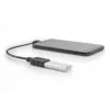 DIGITUS USB 2.0 adaptérový kábel, OTG, Type Micro B - A M/F, 15 cm, kompatibilný s USB 2.0, pravoúhlý, čierny