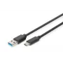 DIGITUS USB Type-C pripojovací kábel, Type C na A M/M, 1m SuperSpeed čierna