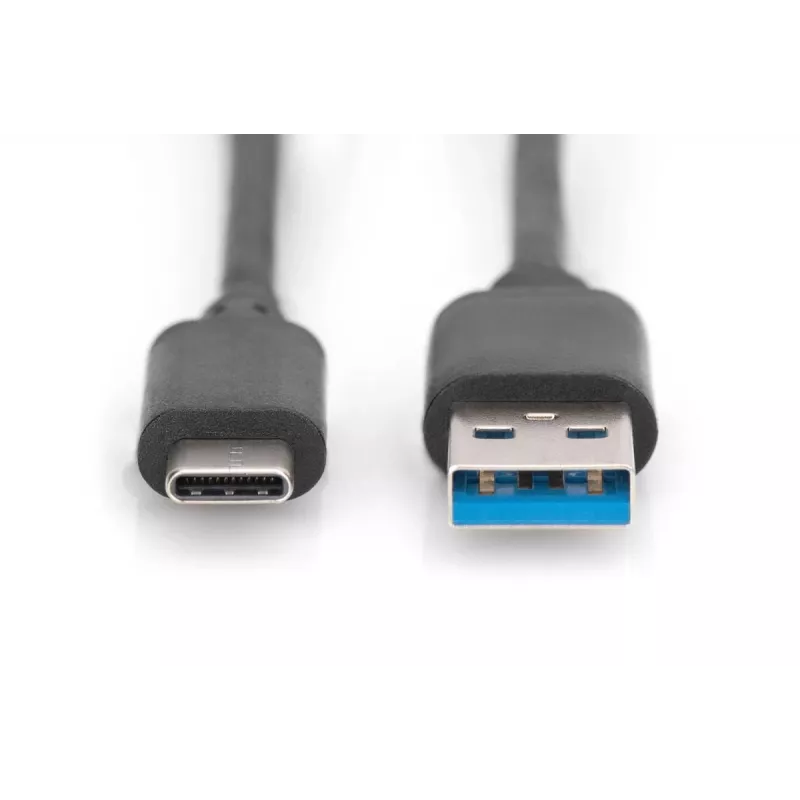 DIGITUS USB Type-C pripojovací kábel, Type C na A M/M, 1m SuperSpeed čierna