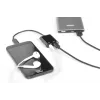 DIGITUS USB Type-C rozbočovací kábel, typ C – 3,5 mm + typ C M/F/F, 20 cm čierny