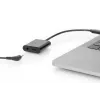DIGITUS USB Type-C rozbočovací kábel, typ C – 3,5 mm + typ C M/F/F, 20 cm čierny