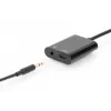 DIGITUS USB Type-C rozbočovací kábel, typ C – 3,5 mm + typ C M/F/F, 20 cm čierny