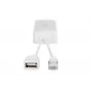 DIGITUS Gigabit USB-A PoE rozbočovač USB TYPE A Female