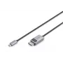 DIGITUS USB Type C na DP adaptérový kábel 8K@30Hz, HBR3, hliníkové puzdro, čierna, 2m