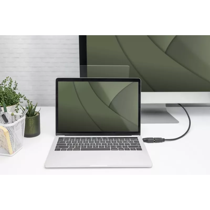 Digitus 4K USB adaptér USB-C na HDMI-A čierny hliník