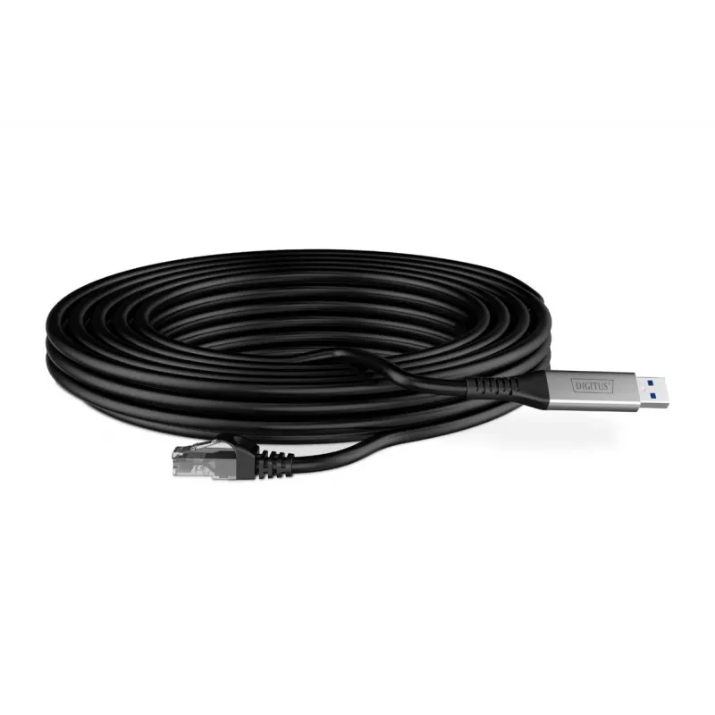 DIGITUS USB 3.2 Gen1 - RJ45 Ethernet kábel - CAT6a S/FTP čierna - 5 m