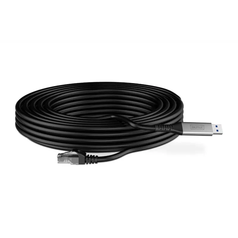 DIGITUS USB 3.2 Gen1 - RJ45 Ethernet kábel - CAT6a S/FTP čierna - 10 m