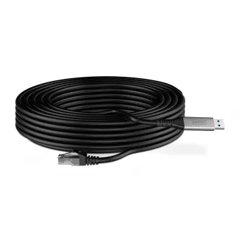DIGITUS USB 3.2 Gen1 - RJ45 Ethernet kábel - CAT6a S/FTP čierna - 15 m