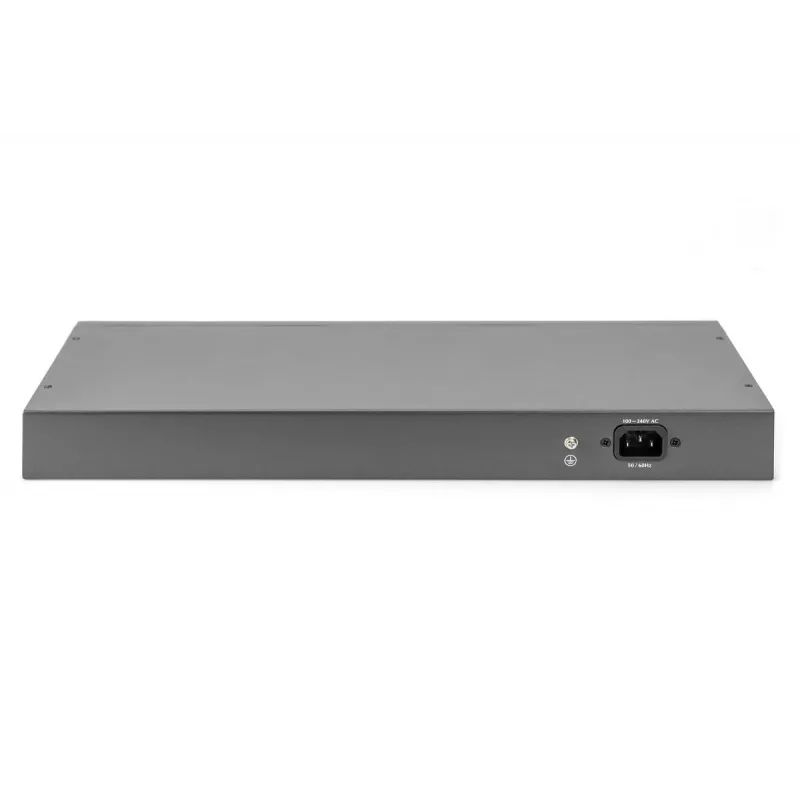 Switch Digitus DN-95343 24-portový Fast Ethernet PoE, 2x Gigabit Combo TP/SFP, 370 W