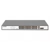 Switch Digitus DN-95343 24-portový Fast Ethernet PoE, 2x Gigabit Combo TP/SFP, 370 W