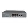 DIGITUS Fast Ethernet PoE af/at 8-portový switch + 2 uplinky 120W PoE rozpočet, rackový