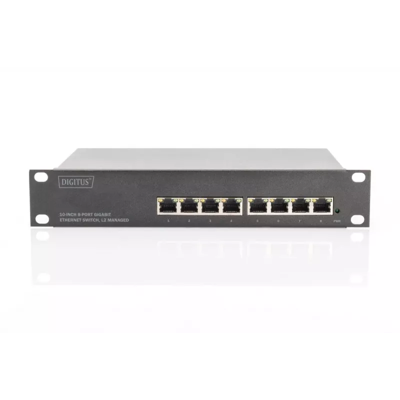 DIGITUS L2 Managed Gigabit Ethernet switch 8-portový, 10 inch