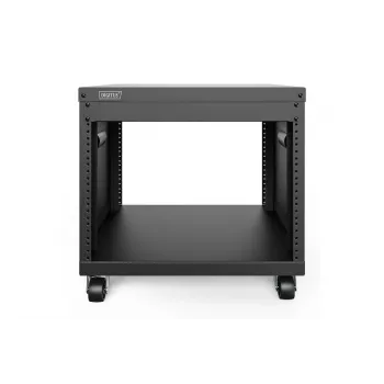 DIGITUS 8U AVS rack 420x507x460mm závitové otvory kolieska čierna