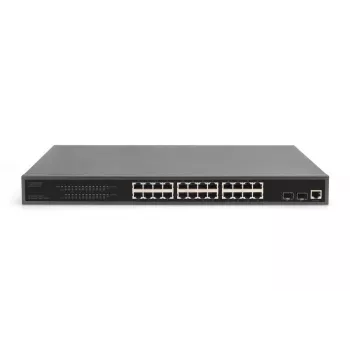 DIGITUS Gigabit Ethernet switch s PoE injektorom 24 portov L2 Managed 2 SFP uplink