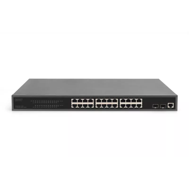 DIGITUS Gigabit Ethernet switch s PoE injektorom 24 portov L2 Managed 2 SFP uplink