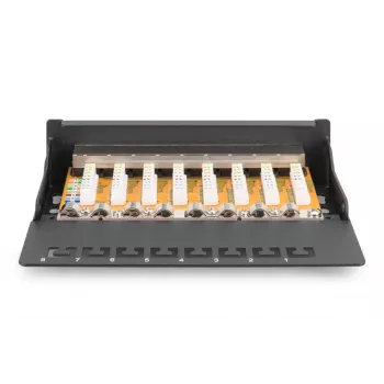 DIGITUS patch panel CAT6 8-portový tienený čierna