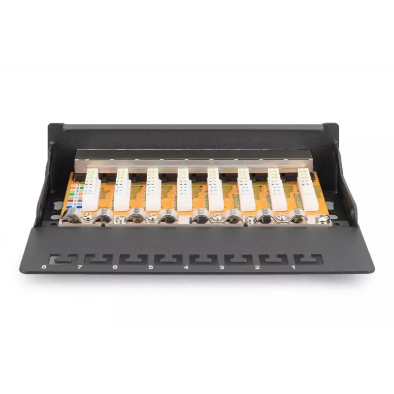 DIGITUS patch panel CAT6 8-portový tienený čierny