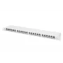 DIGITUS patch panel CAT6A EA tienený, 24-portový RJ45 ochrana proti prachu, 8P8C, 0,5U, sivá RAL 7035