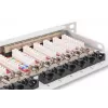 DIGITUS patch panel CAT6A EA tienený, 24-portový RJ45 ochrana proti prachu, 8P8C, 0,5U, sivá RAL 7035